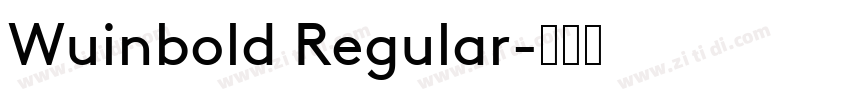 Wuinbold Regular字体转换
